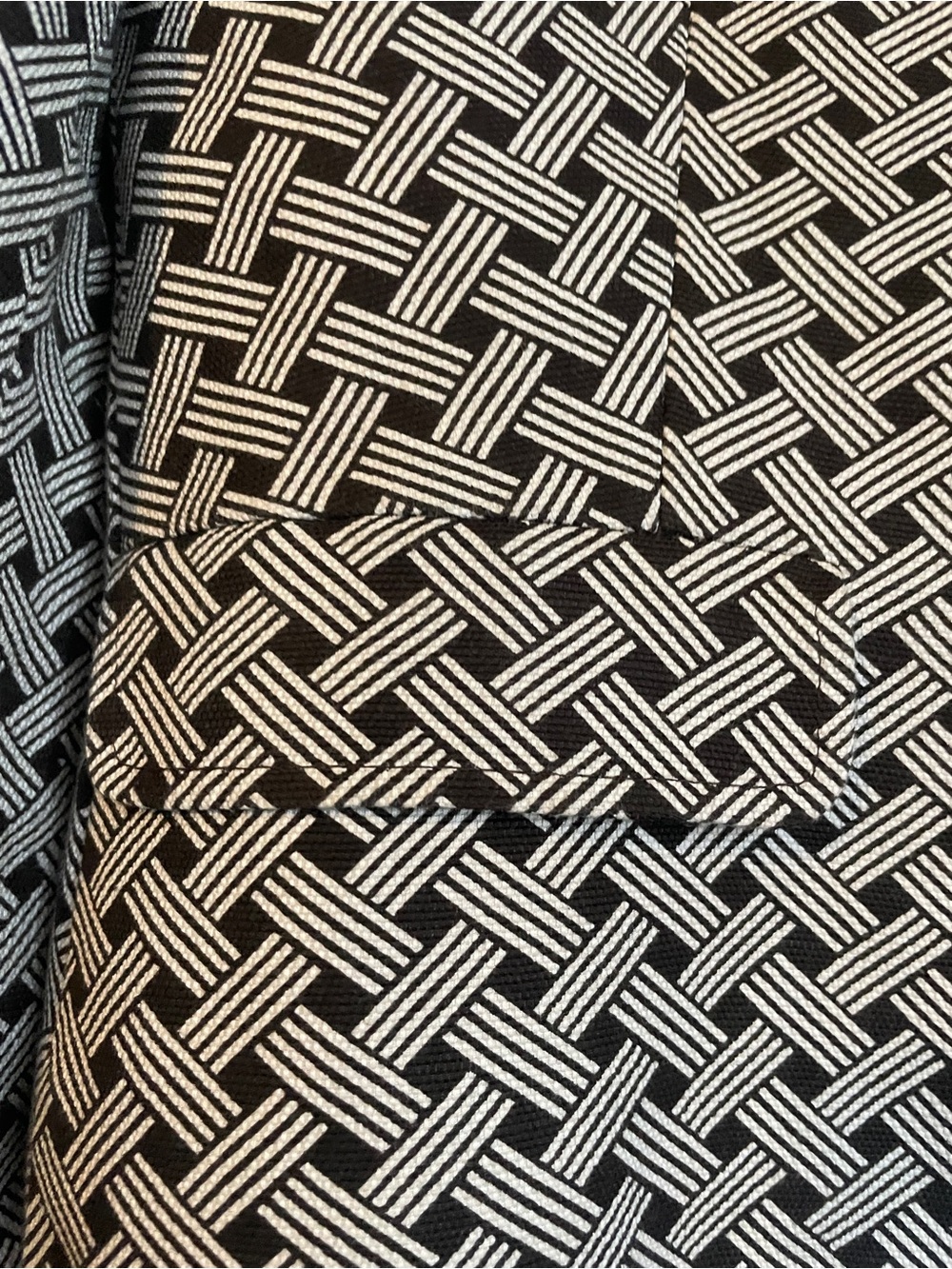 LOFT Petites Black and White Patterned Blazer Womens since  10P - Picture 3 of 6